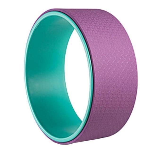 i Love yoga wheel violet