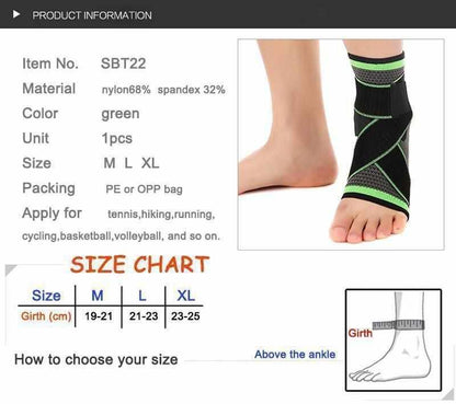 X Strap Ankle Brace With 3D Weaving Technology - ALLRJ