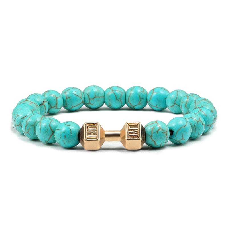 Live to lift beaded bracelet Blue-gold China