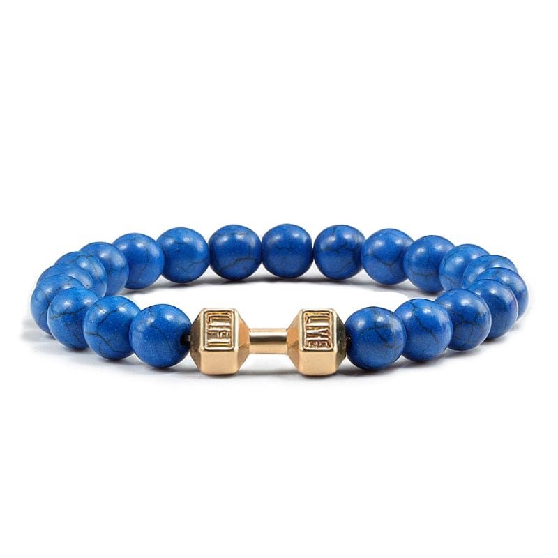 Live to lift beaded bracelet Dark Blue-gold China