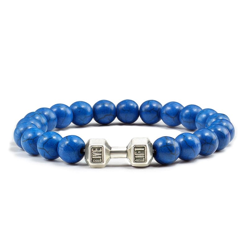 Live to lift beaded bracelet Dark Blue-silver China