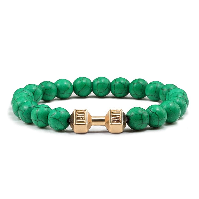 Live to lift beaded bracelet Green-gold China