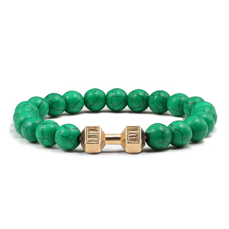 Live to lift beaded bracelet Green-gold China