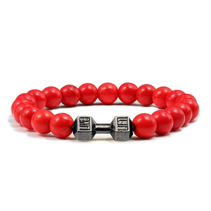 Live to lift beaded bracelet Red-black China
