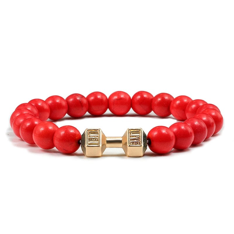 Live to lift beaded bracelet Red-gold China