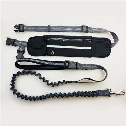 Hands free dog walking leash with running waist pack - ALLRJ