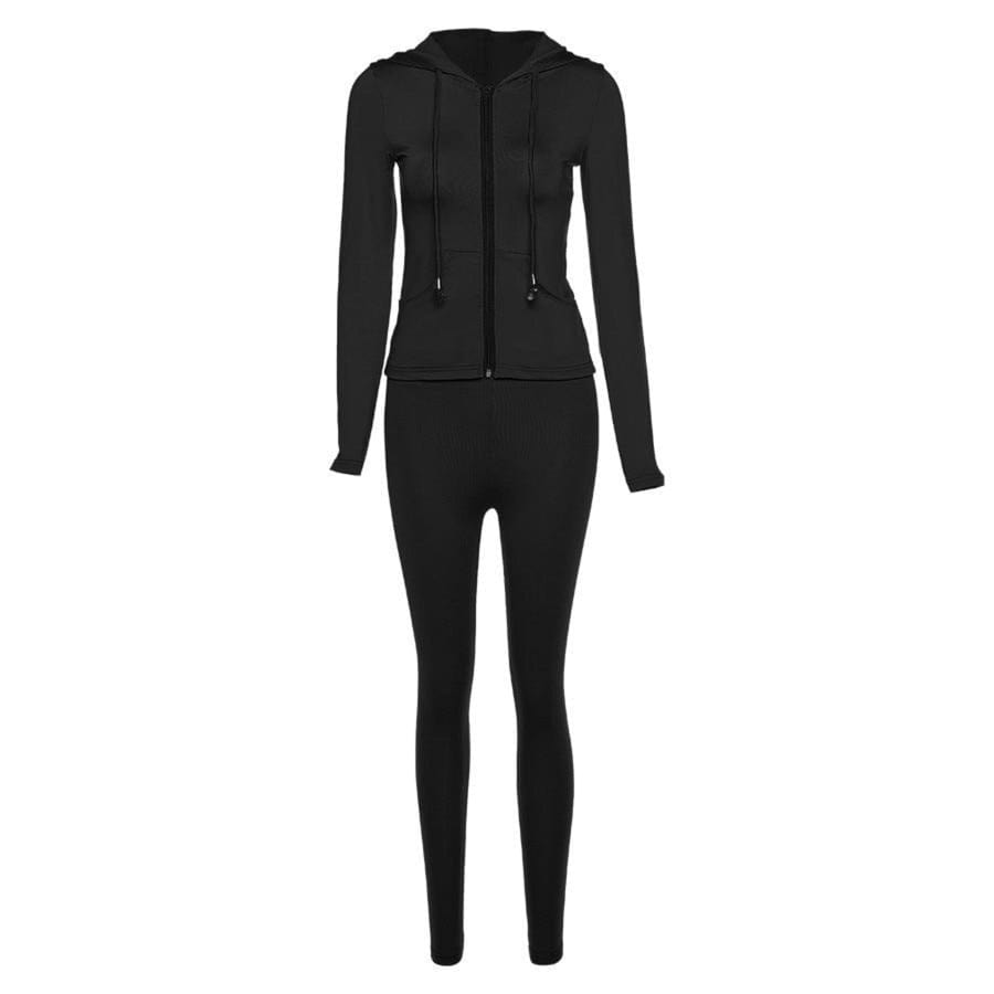 Fitest autumn two-piece set black