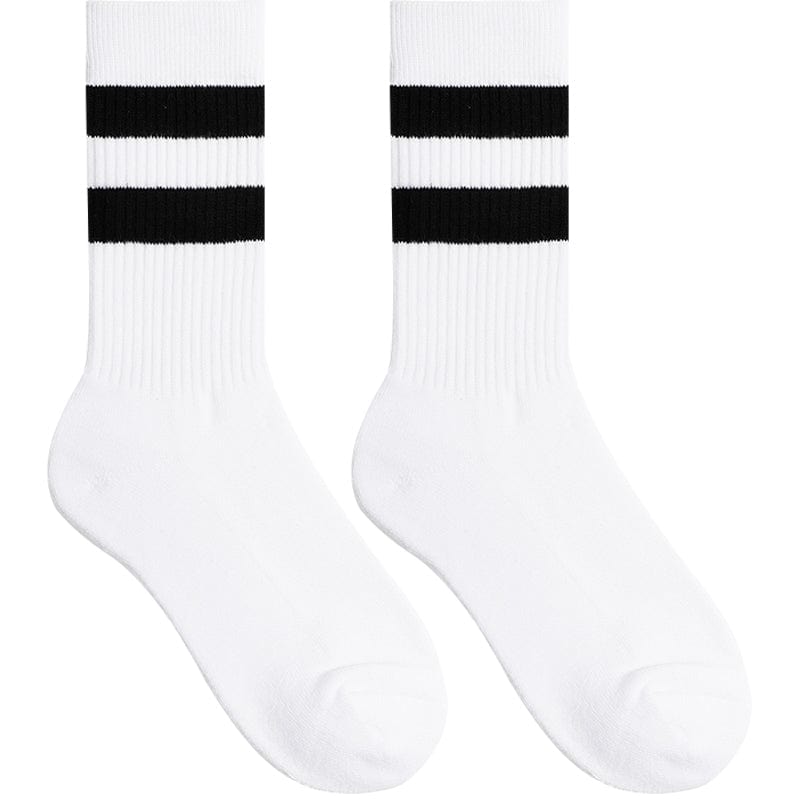 Allrj Old school tube socks Black White socks