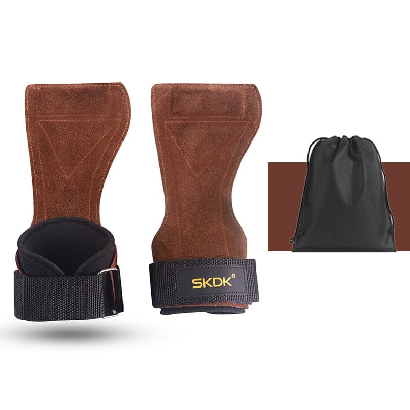 Pro Cowhide anti-skid weight lifting grip - ALLRJ