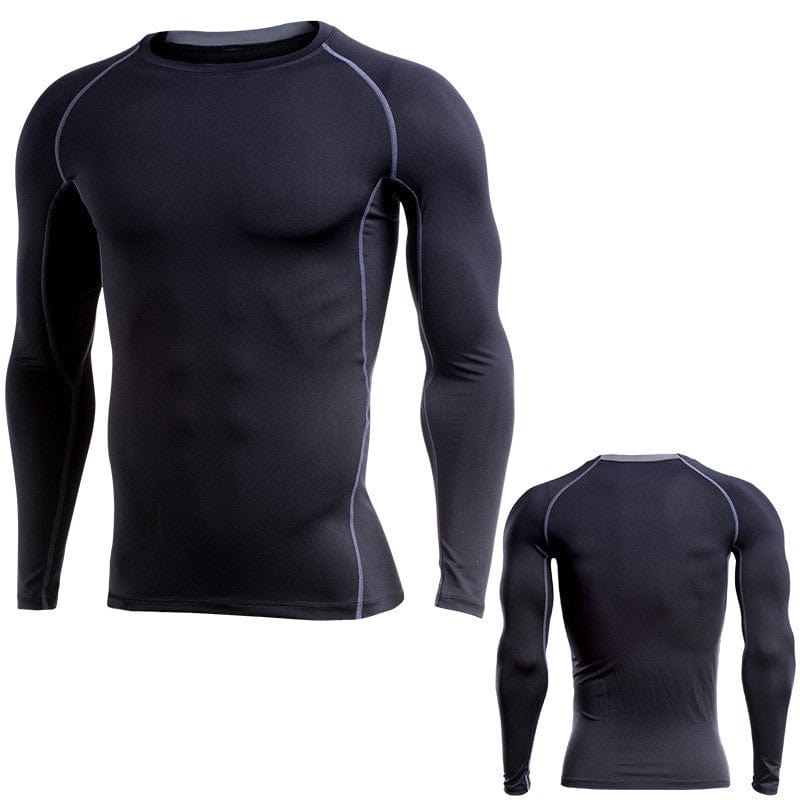 Long-sleeve quick-drying compression shirt Grey