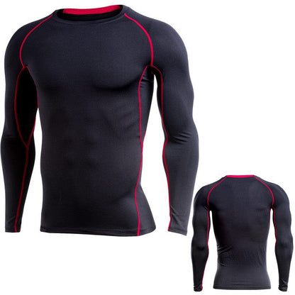 Long-sleeve quick-drying compression shirt Red