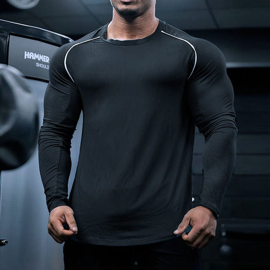 Muscle Dad Long Sleeve Black