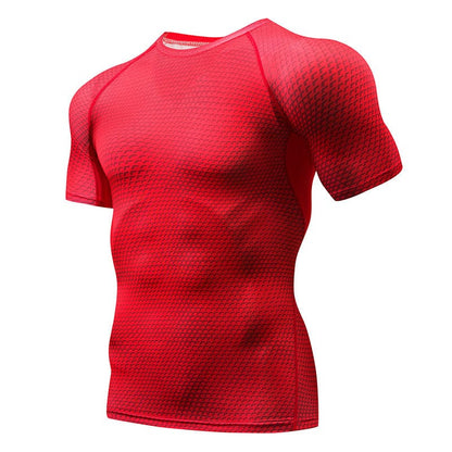 Allrj Men’s compression sports shirt Red