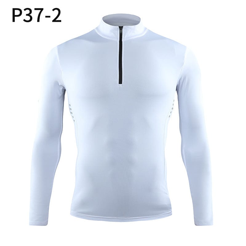 Allrj Super compression top White Long sleeve
