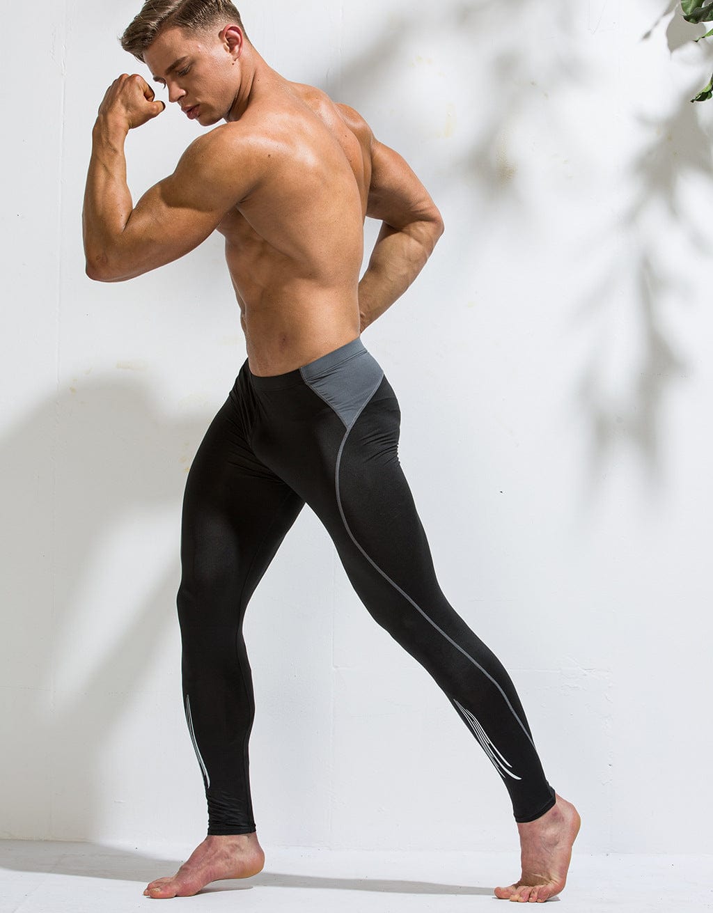 Men’s compression gym leggings Black