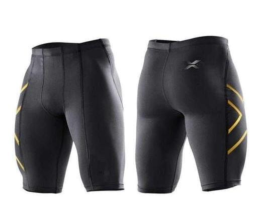 ALLRJ compression tights Gold / Man / 2XL ALLRJ QUICK-DRYING COMPRESSION SHORTS FOR MEN