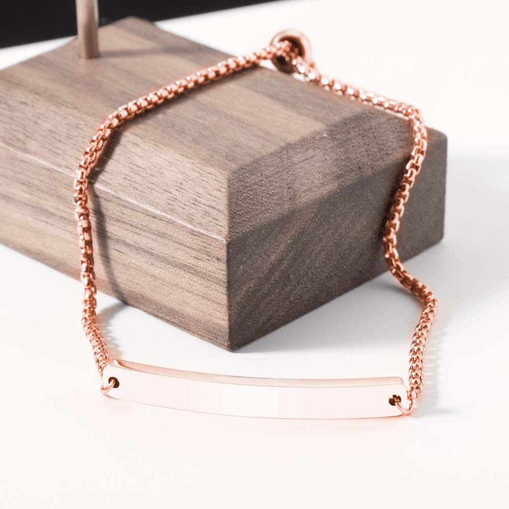 Allrj Engraved ID Bar Bracelet - ALLRJ