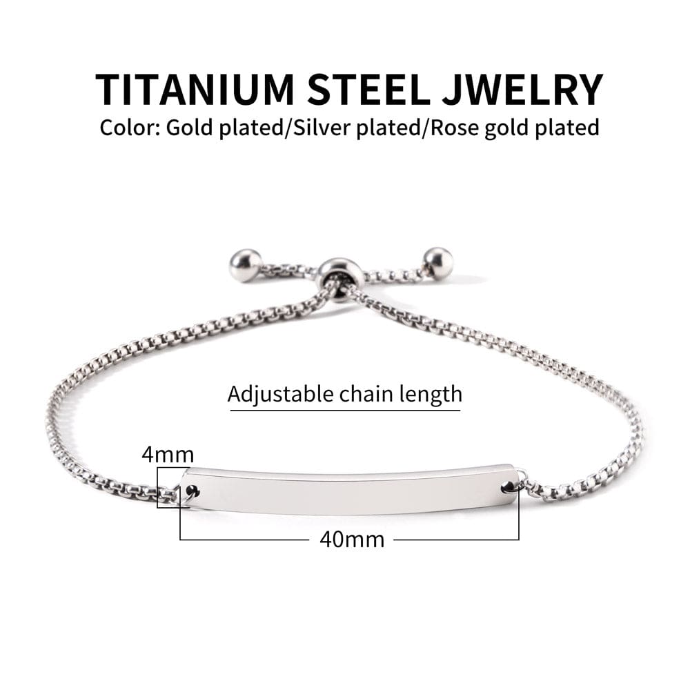 Allrj Engraved ID Bar Bracelet - ALLRJ