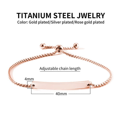 Allrj Engraved ID Bar Bracelet - ALLRJ