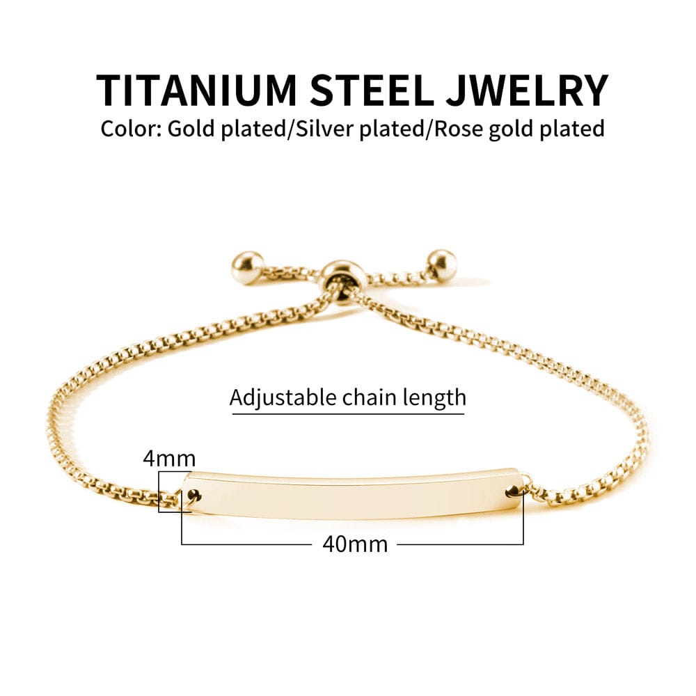 Allrj Engraved ID Bar Bracelet - ALLRJ