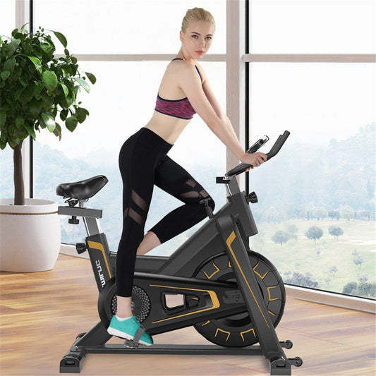 Allrj Pro Stationary Exercise Bike Black