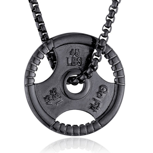 Old school 45 Plate Pendant Black