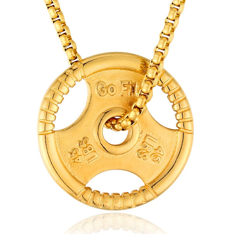 Old school 45 Plate Pendant Gold