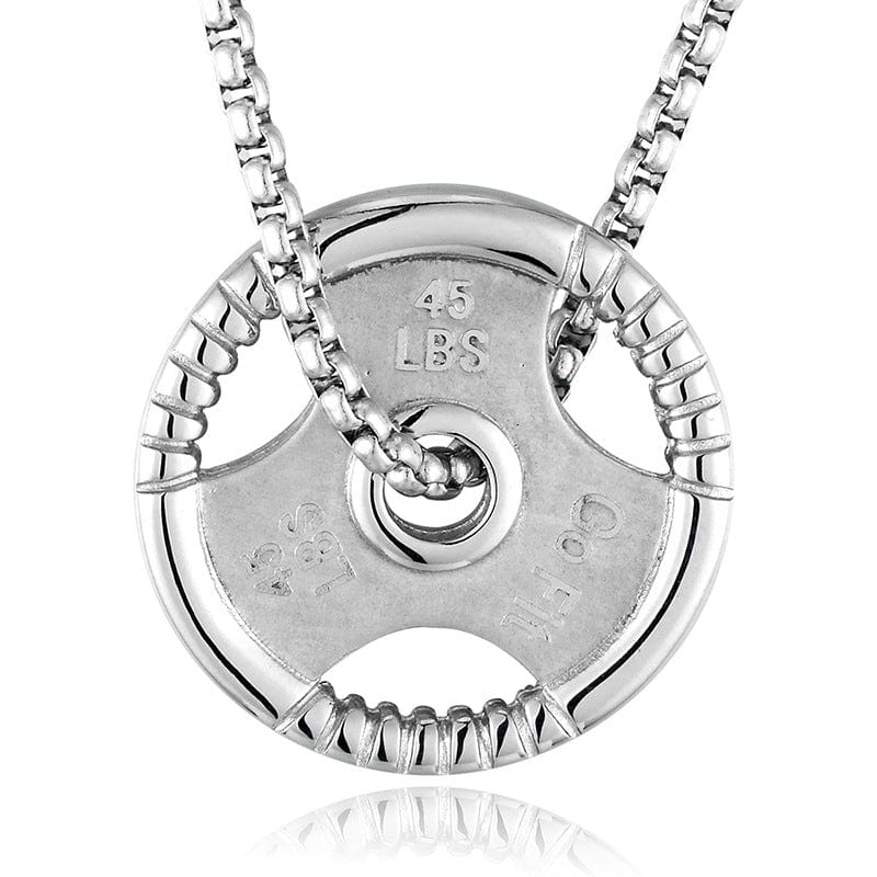 Old school 45 Plate Pendant Silver