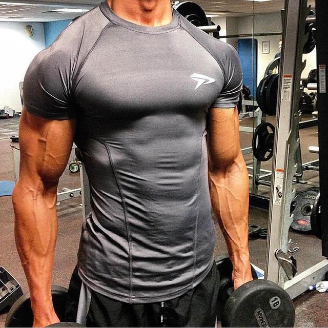 Swolastic Gym Rashguard Shirt Gray