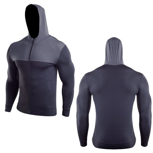 Allrj warm-up hoodie Black grey