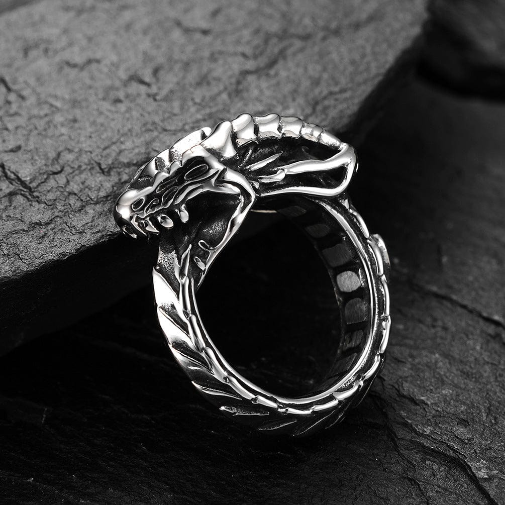 Muscle dragon Viking ring