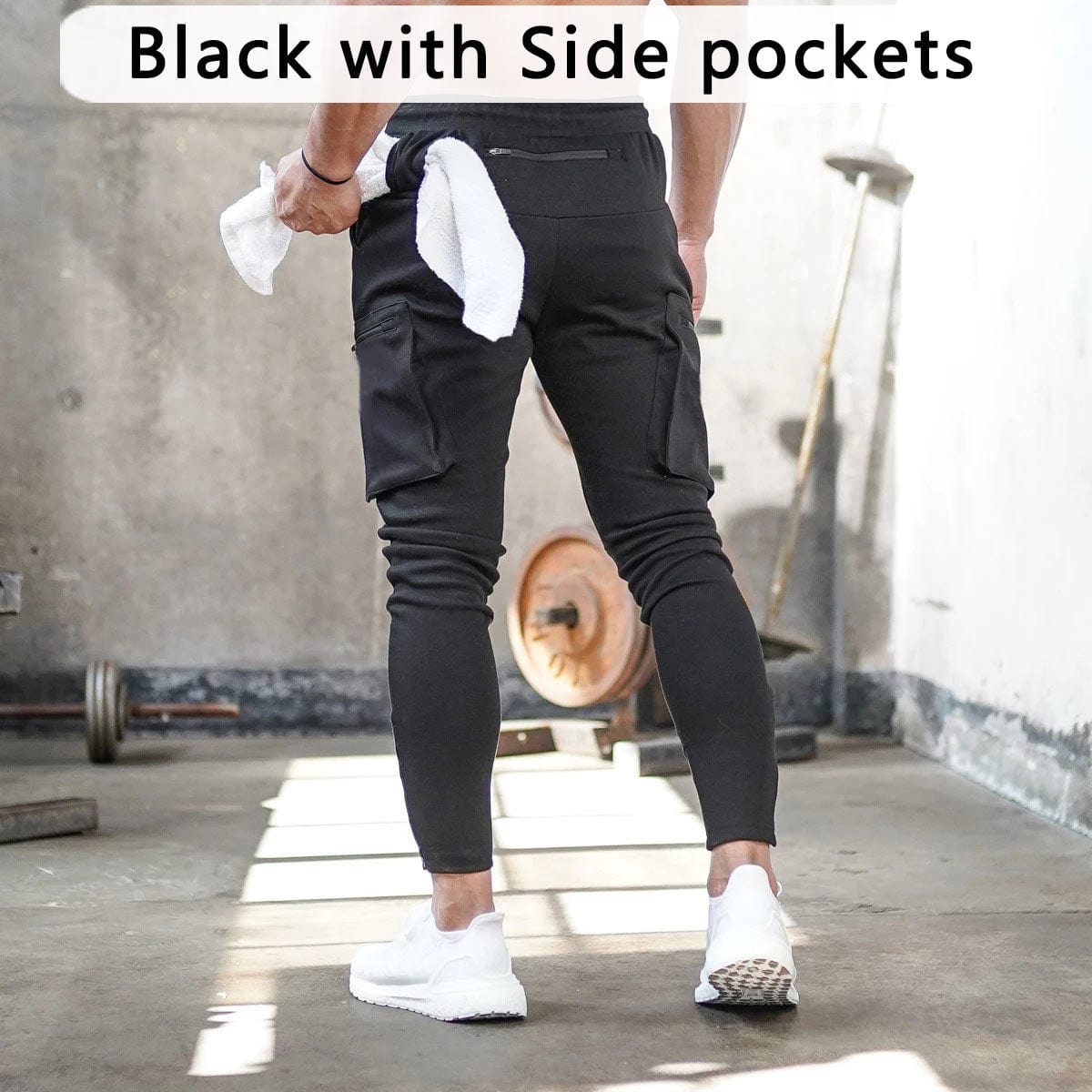 Goup Technical gym jogger pant Black Side pockets