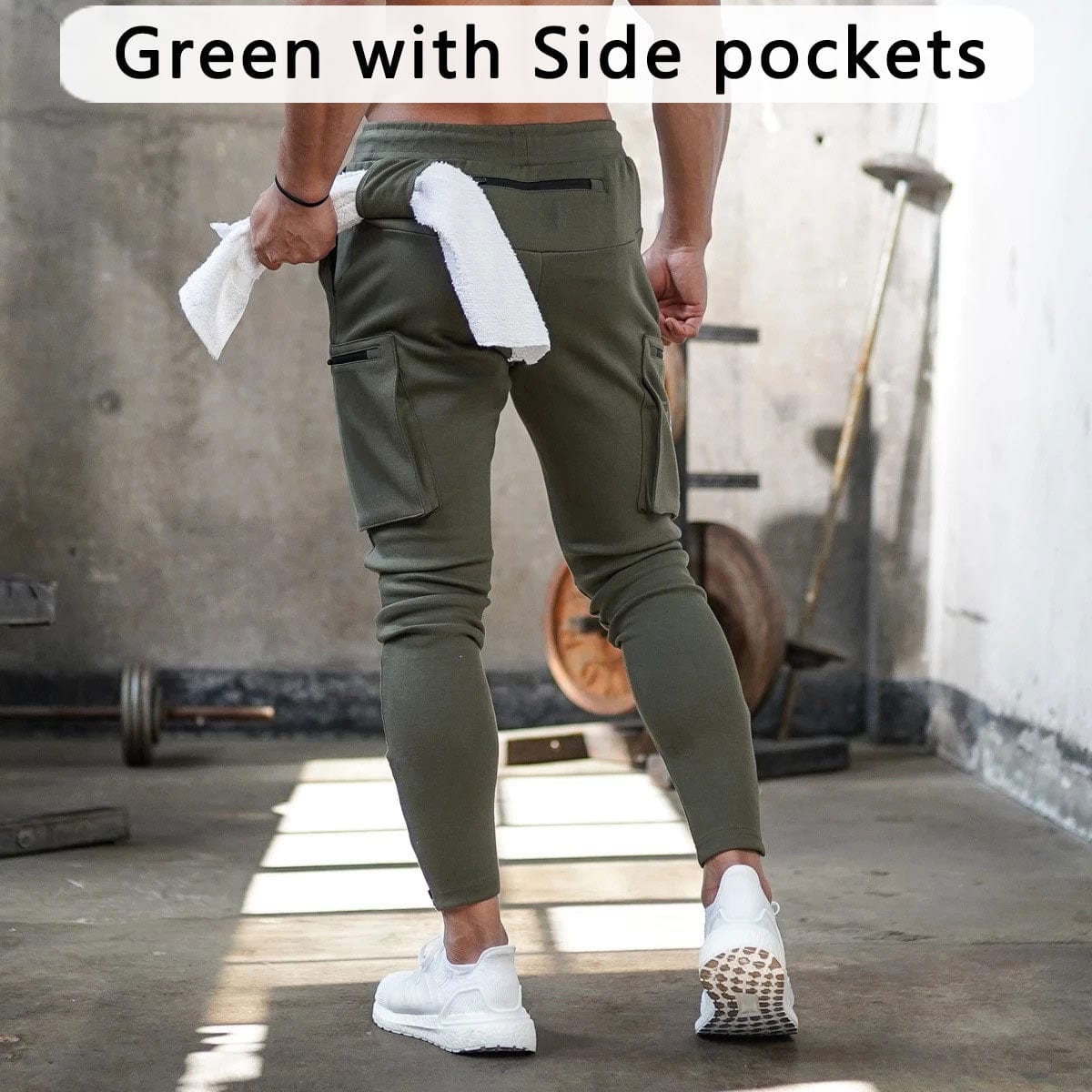 Goup Technical gym jogger pant Green Side pockets