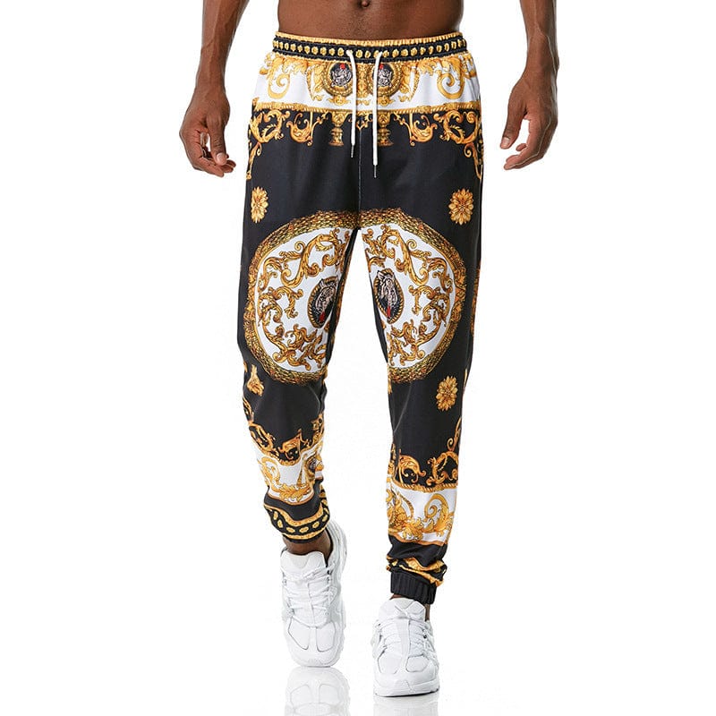 Old school print gym jogger 3colour