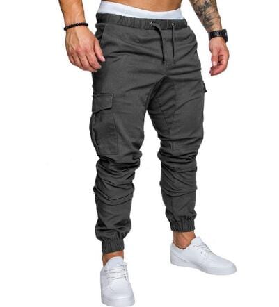 Men's casual fit jogger pants Dark gray