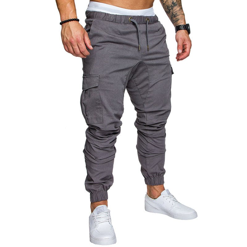 Men's casual fit jogger pants Light gray 5XL