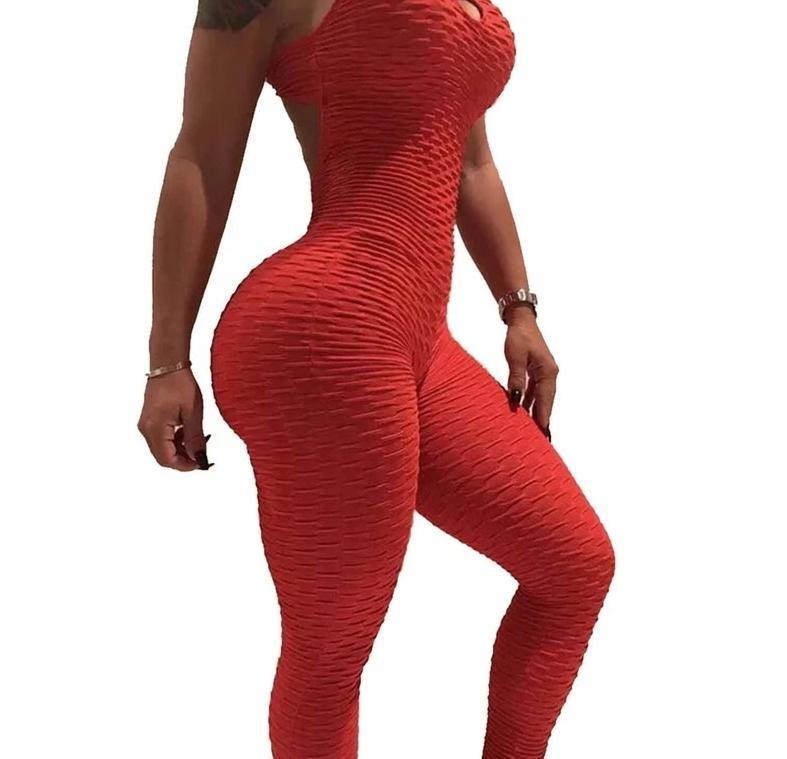 Elitex Womens Fitness Jumpsuit United States red