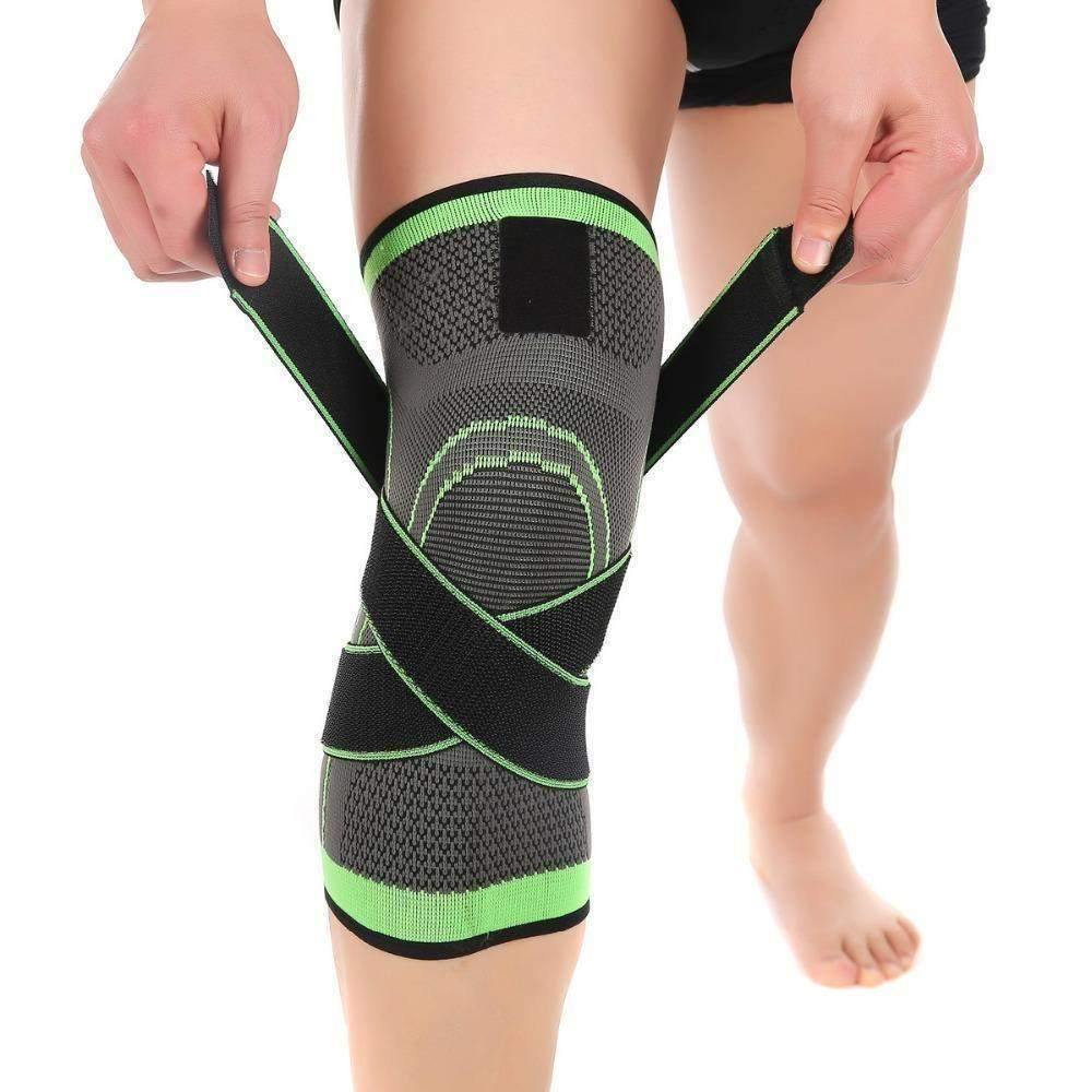 Unisex 3D X Knee Pad - Sports knee pad with 3D Weaving technology (Free shipping) Green