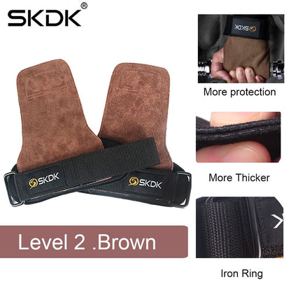 Pro Cowhide anti-skid weight lifting grip - ALLRJ