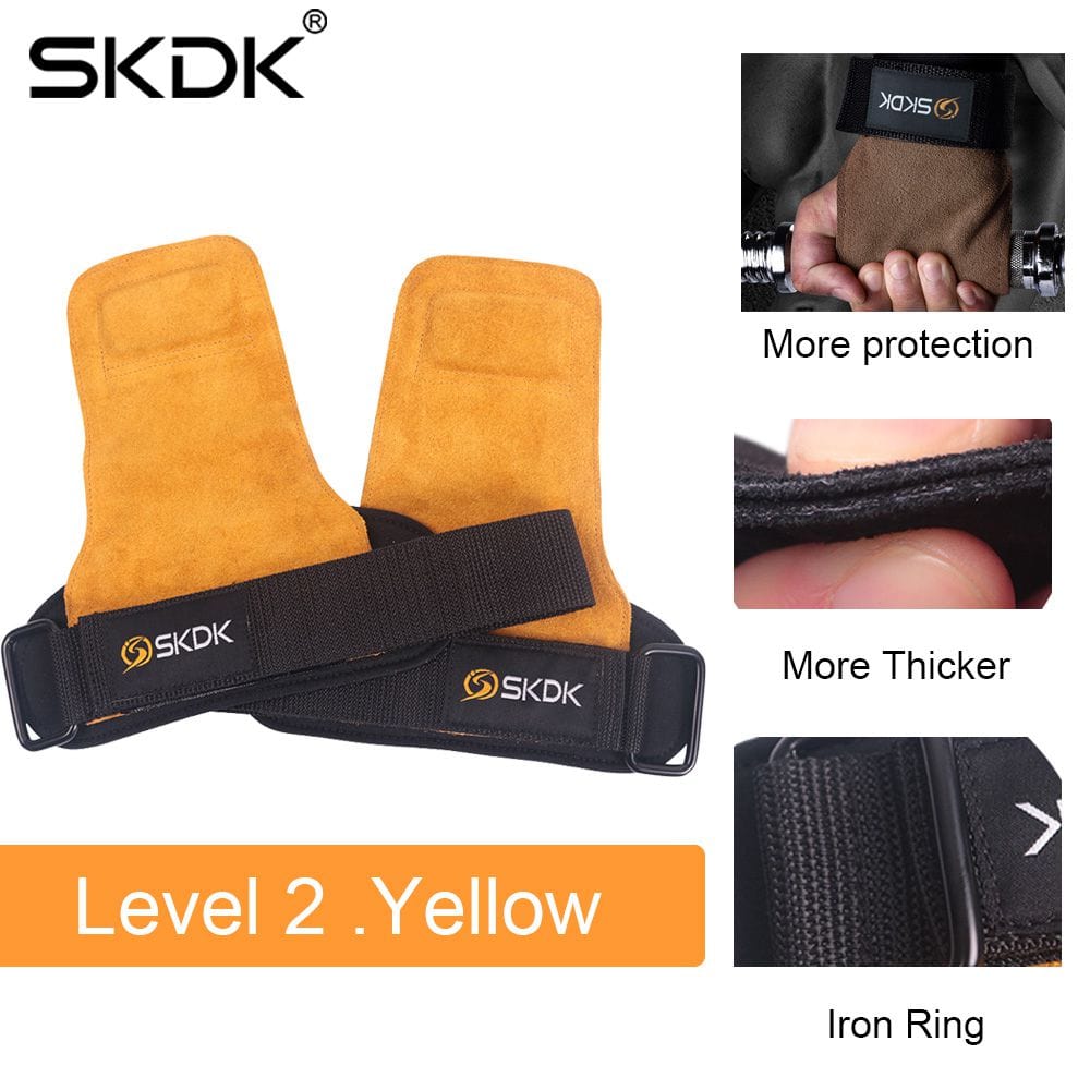 Pro Cowhide anti-skid weight lifting grip - ALLRJ