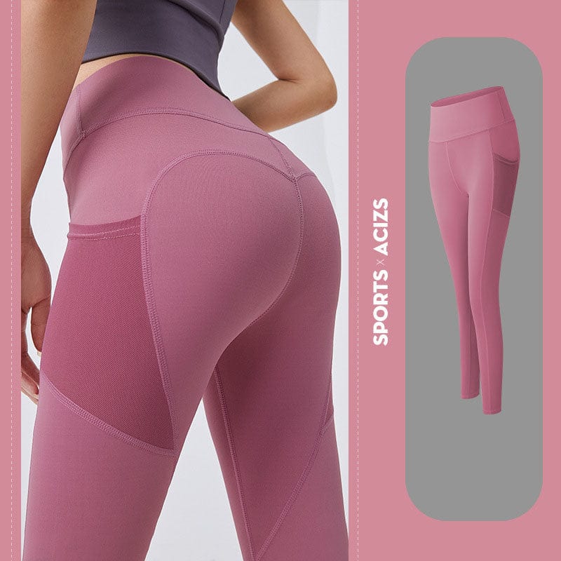 Allrj Vita leggings with cellphone pocket Bean Paste Pink