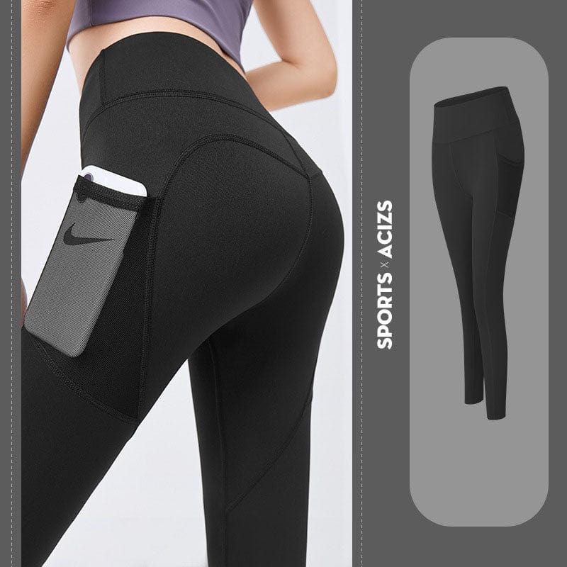 Allrj Vita leggings with cellphone pocket Black