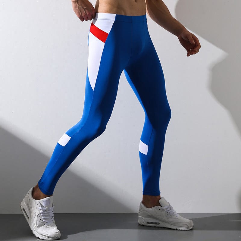 Men’s full compression leggings Color blue