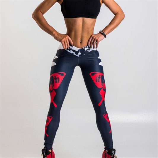 Women’s Butterfly Print Leggings - ALLRJ