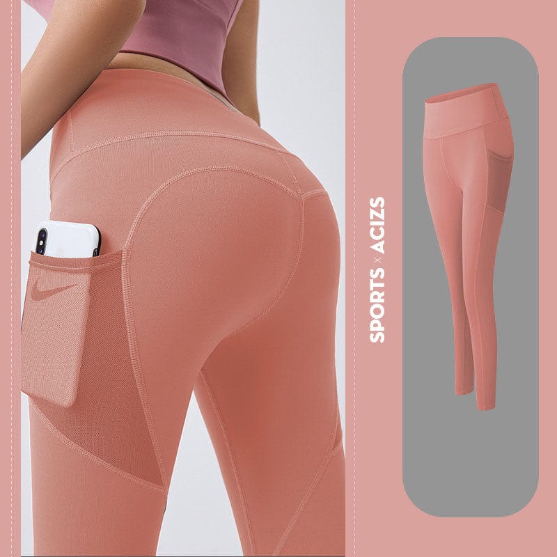 Allrj Vita leggings with cellphone pocket Pink