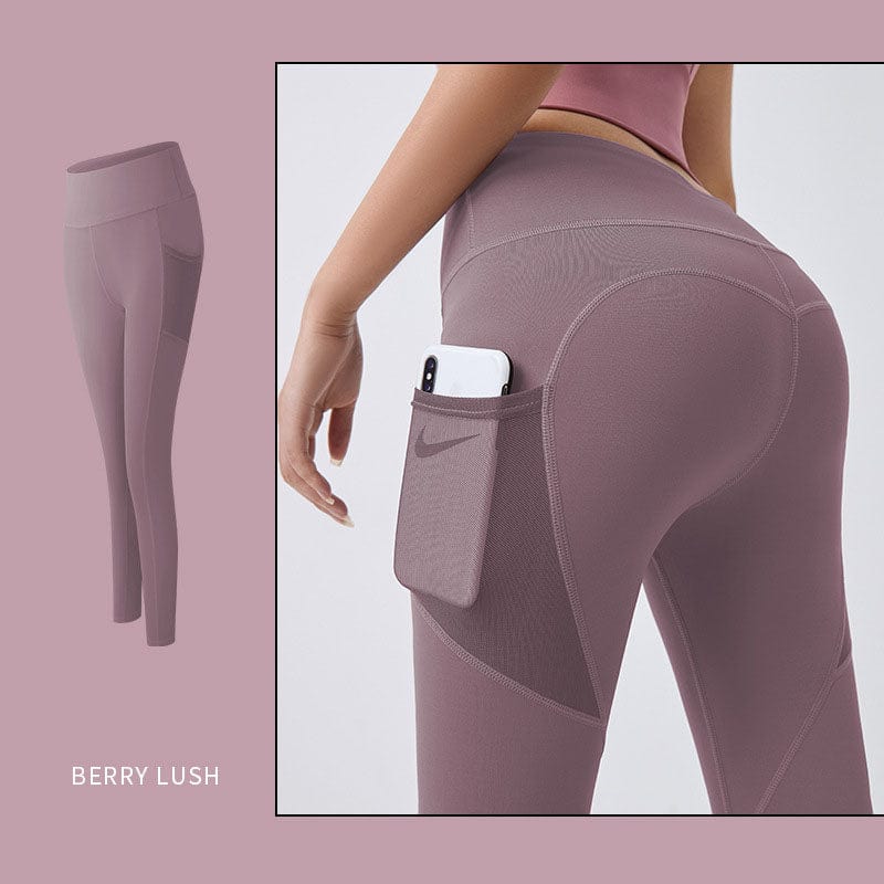Allrj Vita leggings with cellphone pocket Purple