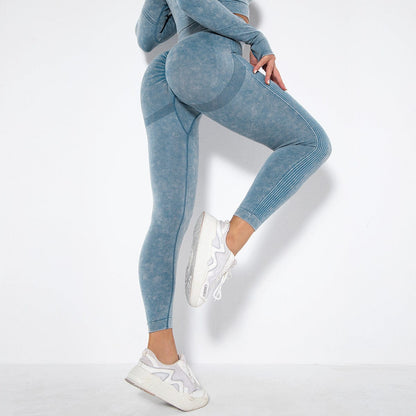 ALLRJ leggings Women's Acid Wash Fitness Leggings