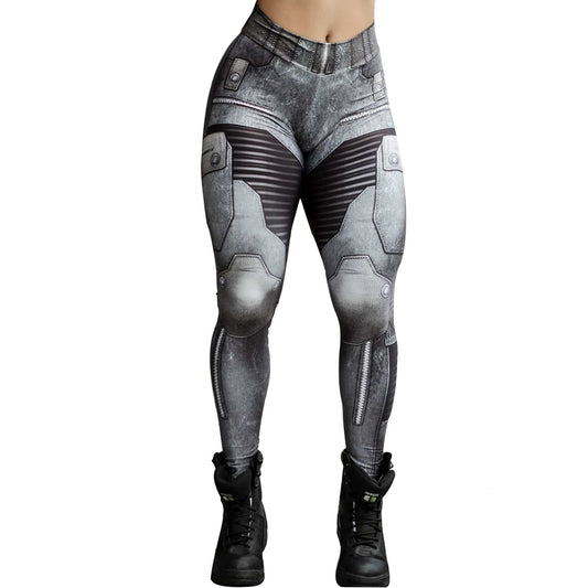 Allrj Fit Biker Women's Legging Z9091 Denim