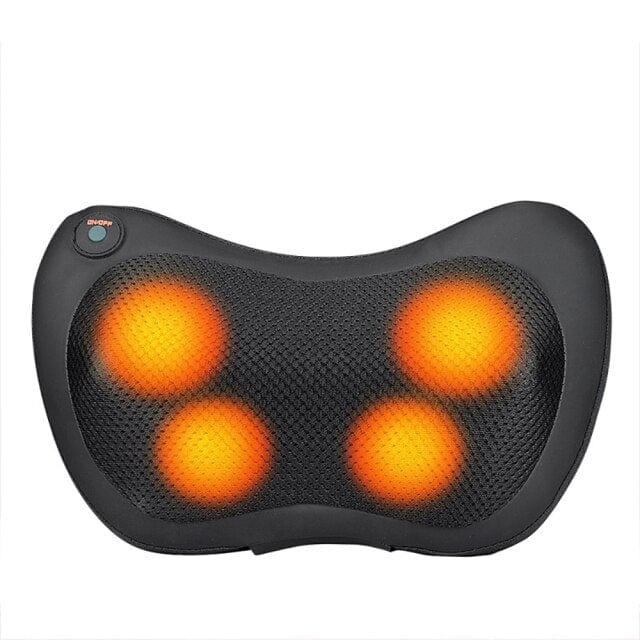 FIT-A-PILLOW SHIATSU PILLOW MASSAGER WITH HEAT Black 4 Massage ball US