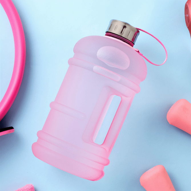 Matte Fitness large capacity 1.3L water bottle Matte pale pink 1.3L